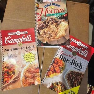 Spiral-Bound Recipe Cookbooks – Campbell’s & Eagle Brand (Set of 3)